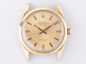 Authentic Vintage Rolex RARE Ref. 5520 Air King 14k Gold Plated Head w/Papers dated 1983