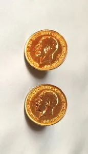 Authentic Gold Plated Cufflinks King George V 1929 and 1936 Coins UK Penny