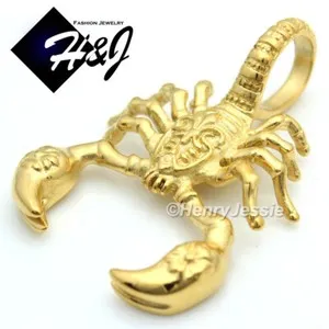 Authentic MEN's Gold Plated Scorpion King Tail Charm Pendant*G36