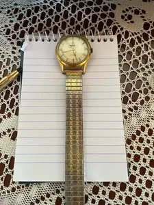 Authentic Vintage Venus 57 63 159 Gold Plated Mechanical Manual Swiss Watch - RUNNING