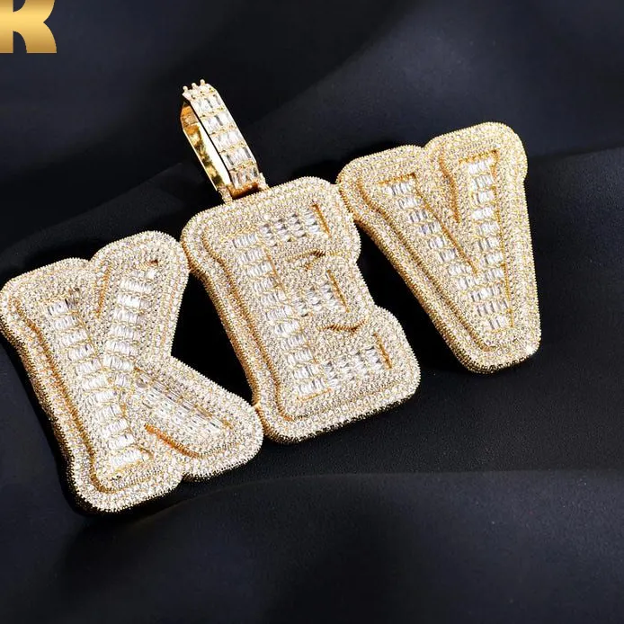 Authentic Initial Illumination: A Two-Toned Cubic Zirconia Pendant of Ascension