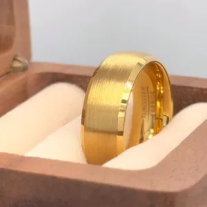 Authentic The Infinite Circle: Brushed Gold Tungsten Vessel of Grounded Radiance