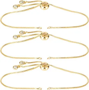 Authentic Trinity of Radiance - 18K Gold Plated Sacred Slider Bracelets for Intention Setting
