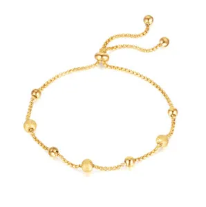 Authentic Celestial Gold‑Plated Slider Bracelet of Ever‑Flowing Energy