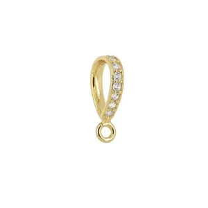 Authentic Radiant Gateway Gold Plated Sterling Silver CZ Pendant Bail Slider