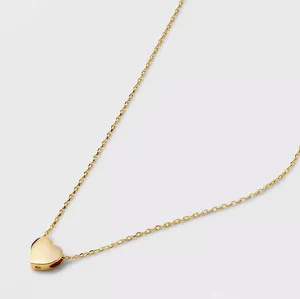 Authentic Sunlit Heart Slider: 14K Gold-Plated Pendant for Love & Protection
