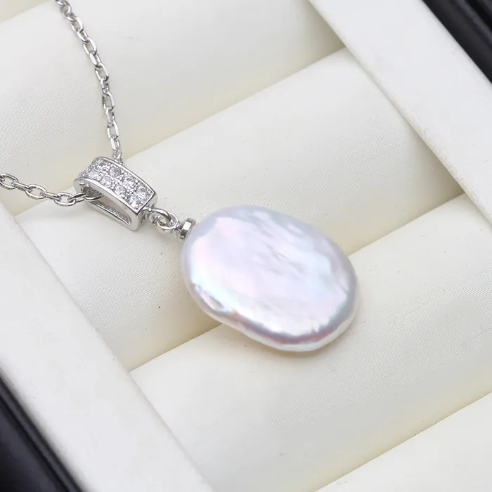 Authentic Moonlit Baroque Pearl Talisman – Dual‑Tone Necklace of Eternal Grace