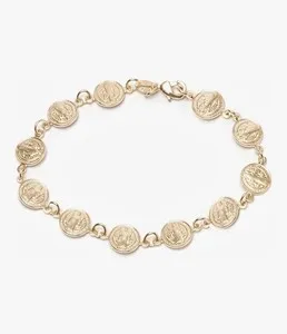 Authentic The Golden Shield of Saint Benedict Sacred Talisman Bracelet