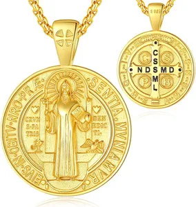 Authentic The Golden Shield of Saint Benedict Medallion