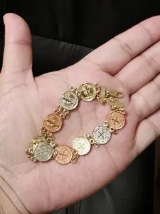 Authentic 14k Gold Plated Saint Benedict Bracelet