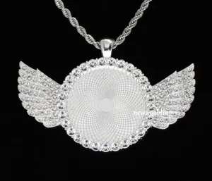Authentic CZ Photo Pendant Gold Plated Rope Chain Picture Included