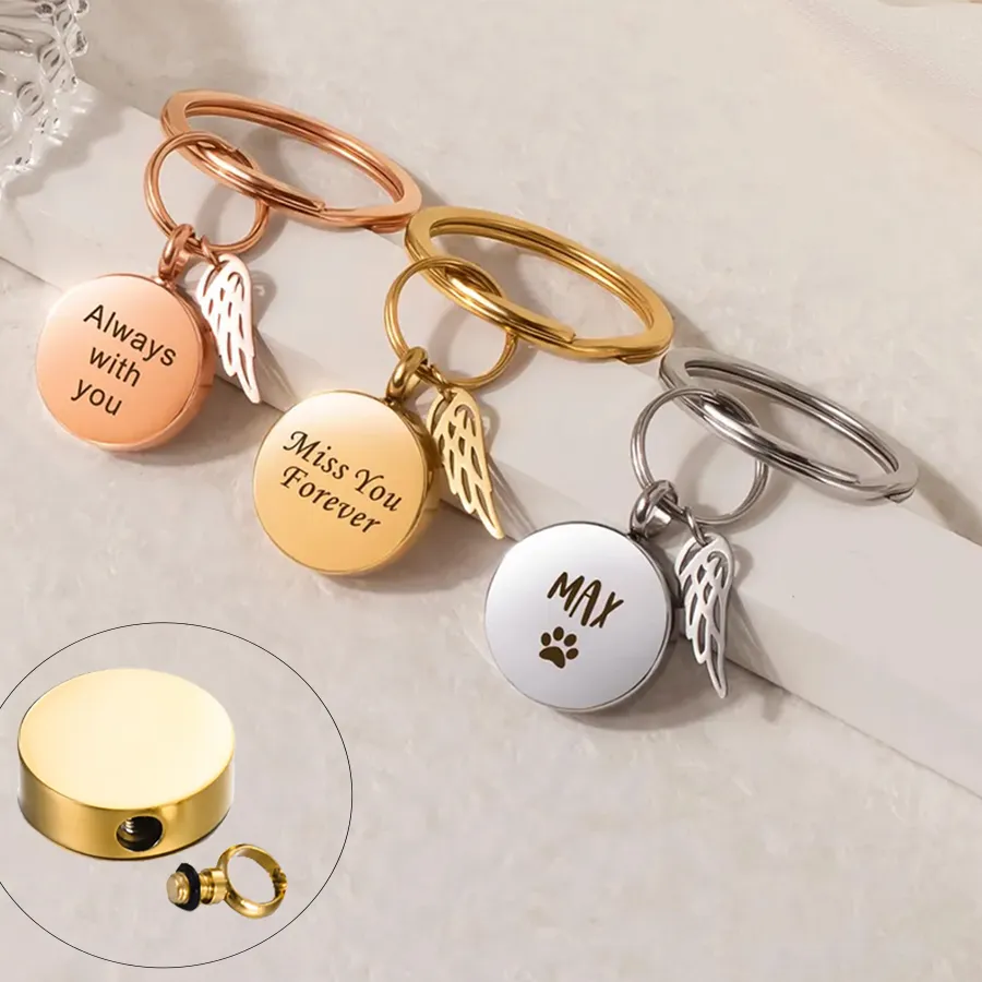 Authentic The Eternal Feather Memorial Reliquary and Sacred Guardian Keychain