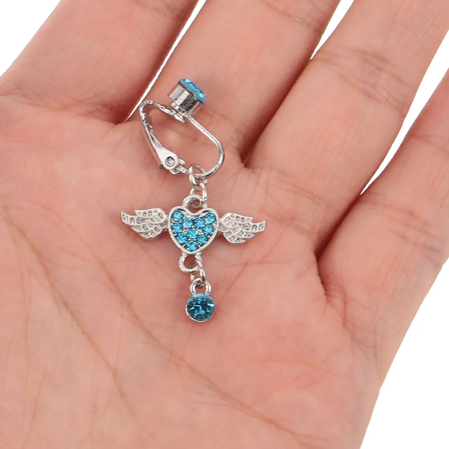 Authentic Ethereal Winged Navel Talisman - Celestial Crystal Energy Faux Piercing Trio