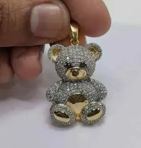 Authentic The Golden Ursa Guardian: 1.50 Ct Moissanite Teddy Bear Talisman