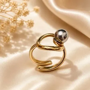 Authentic Celestial Sphere Golden Orbit Ring - Solar Radiance Adjustable Talisman