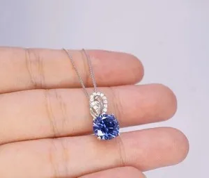 Authentic Celestial Violet Radiance: The Tanzanite Aura Pendant