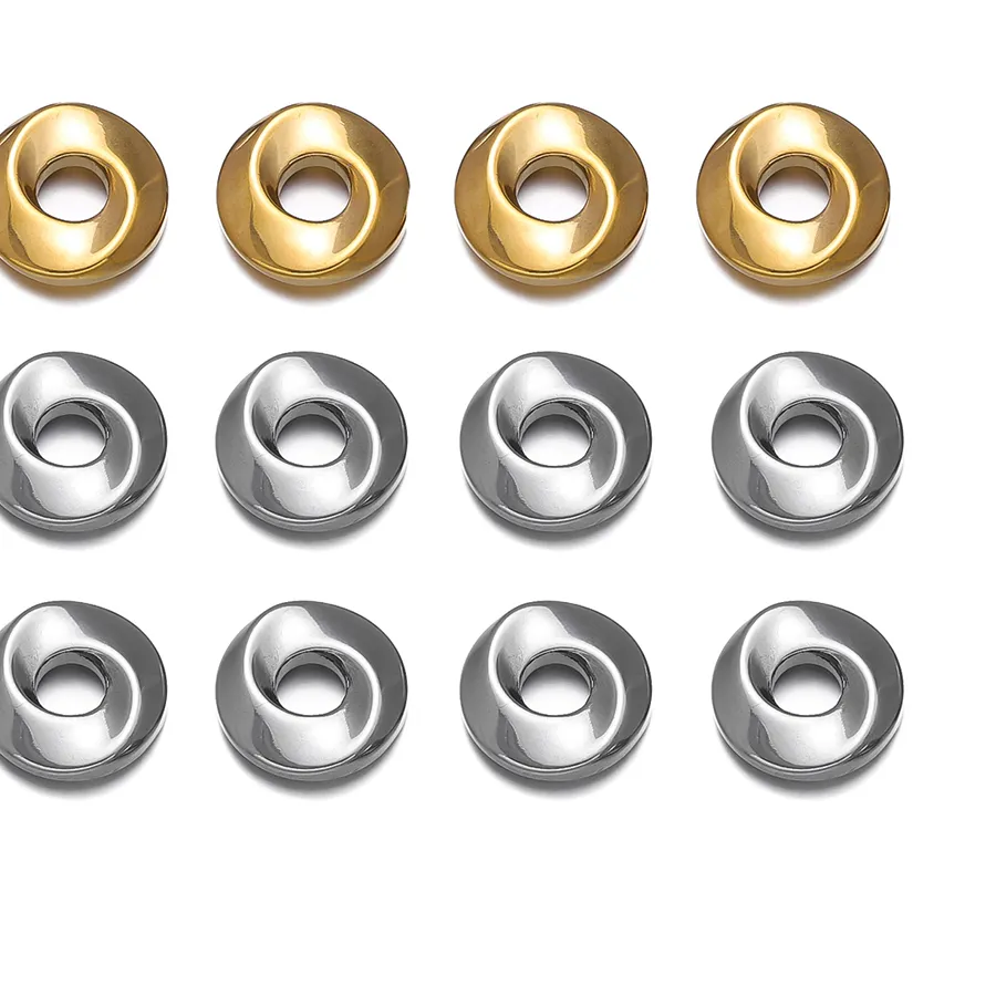 Authentic 5pcs/lot Big Hole Round Bead Pendants for Women Earrings Necklace Bracelets Jewelry Making Supplies Findings