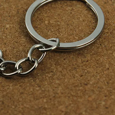 Authentic 5/20Sets/Lot Metal Key Ring Key Chain Round Split Keyrings With Jump Ring For Keychain Pendants DIY Jewelry Making Accessories