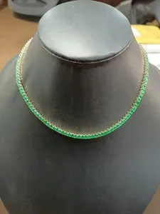 Authentic The Verdant Light Tennis Necklace in Radiant Gold