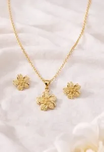 Authentic The Sacred Bloom: 18K Gold Plated Floral Talisman Set