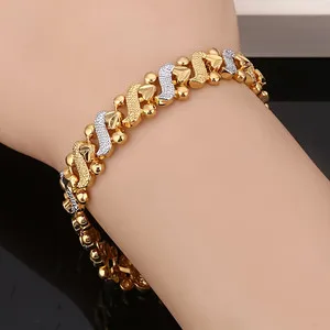 Authentic Elegant 24K Gold Plated Heart Charm Bracelet – Boho Jewelry for Women, Gif