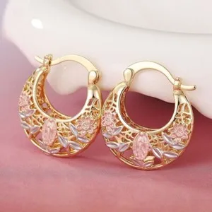 Authentic Blossom of the Sun - Sacred Hollow Flower Gold Plated Drop Dangle Talismans