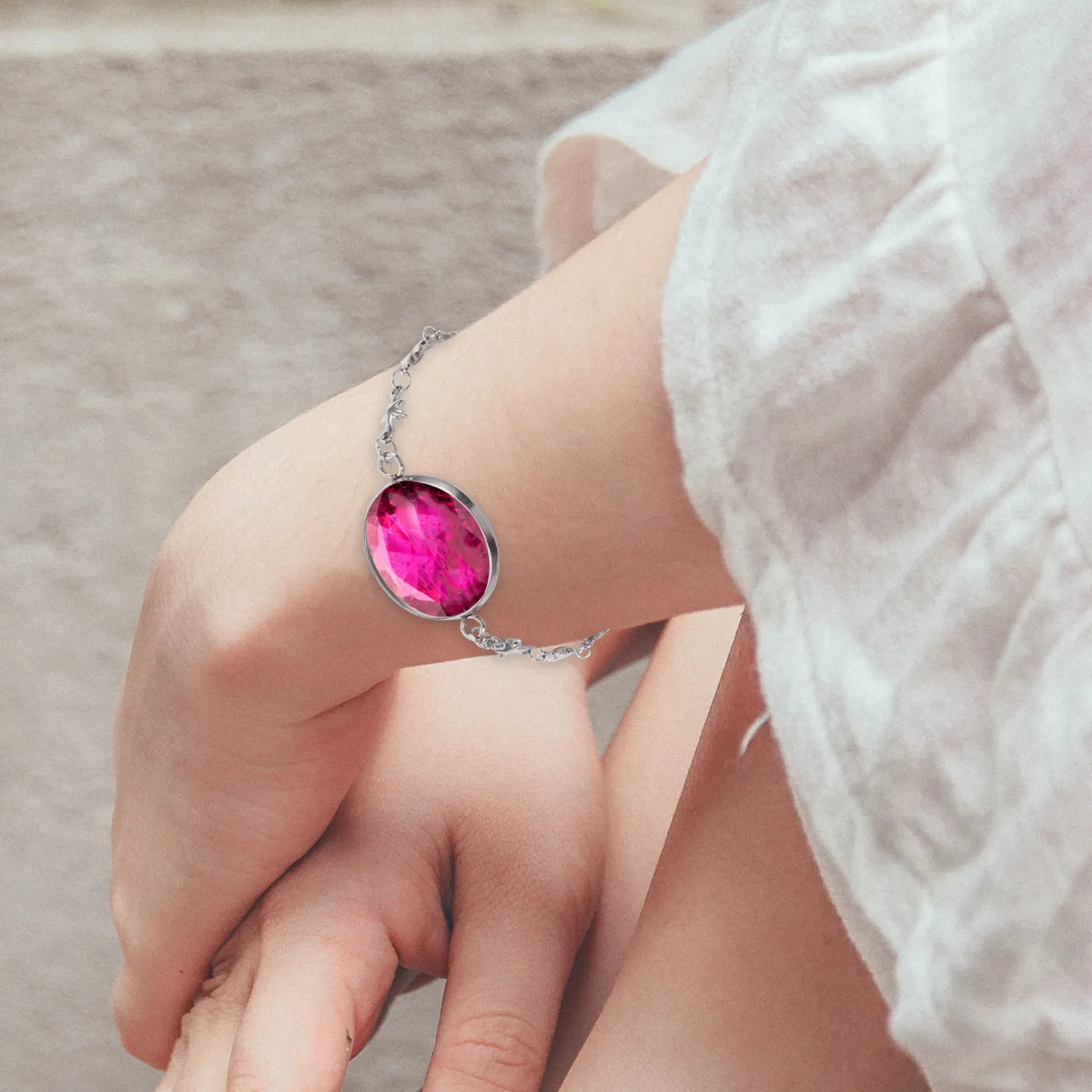 Authentic Adjustable Star Bracelet for Women DIY Jewelry Making Bezel Tray Blank Charm Bracelet Chain Elegant Comfortable Rustproof Daily