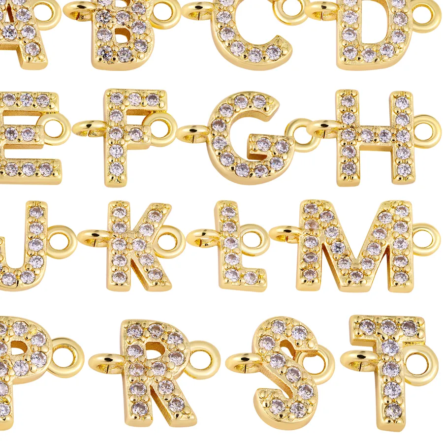 Authentic Sacred Sigil Alphabet Connectors - 18K Gold Plated Esoteric Initial Charms