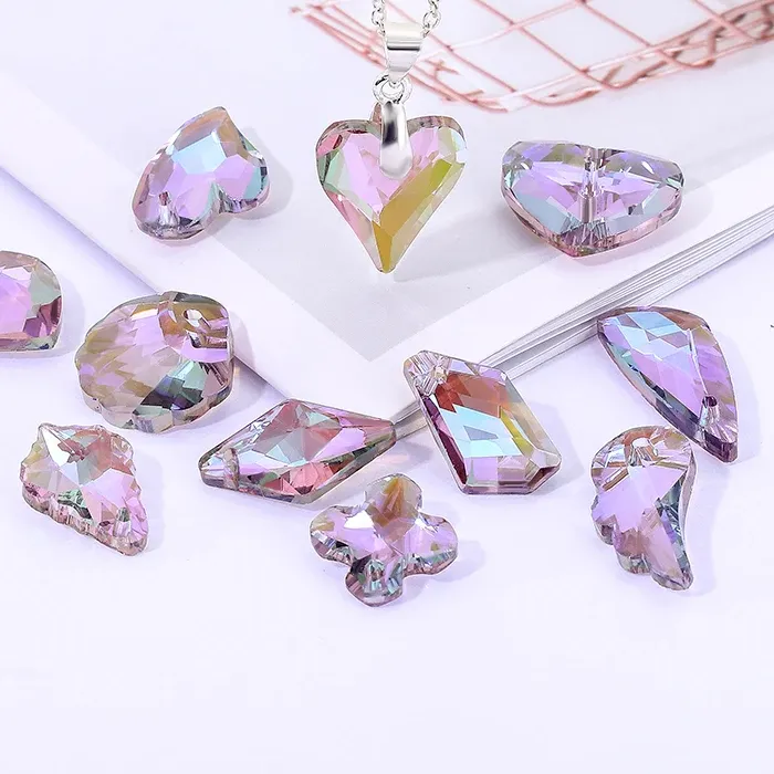 Authentic Charming Crystal Pendant Multi Shaped Rhinestone Pendant Crystal Jewelry Accessories Crafts Stone for Earrings Bracelet Making