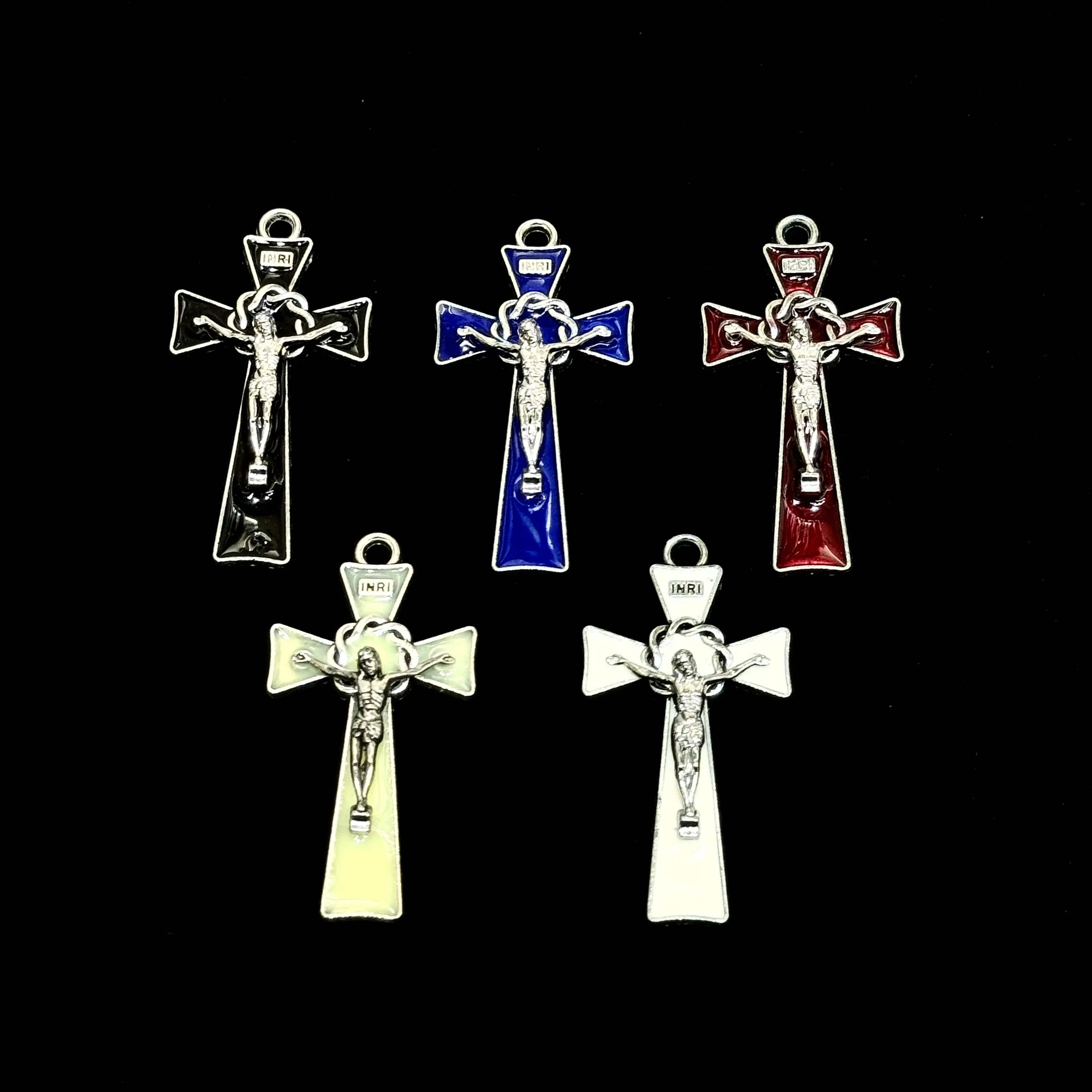 Authentic Sacred Crown of Thorns Enamel Crucifix Charms