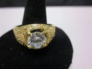 Authentic Elevate Your Spirit: 14KT Gold Plated Cubic Zirconia Ring for Inner Strength