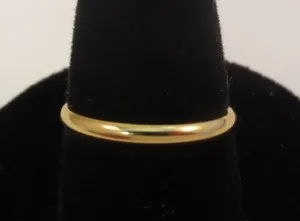 Authentic SIZE 4-13 14KT GOLD PLATED 2MM SMOOTH WEDDING RING