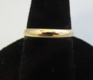 Authentic SIZE 3-13 14KT GOLD PLATED 3MM SMOOTH WEDDING BAND RING