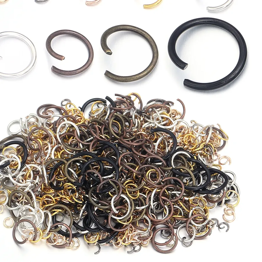 Authentic 50-200pcs/lot Multi Size Metal Open Jump Rings Iron Split Connectors DIY Jewelry Bracelet Necklace Earring Keychain Findings