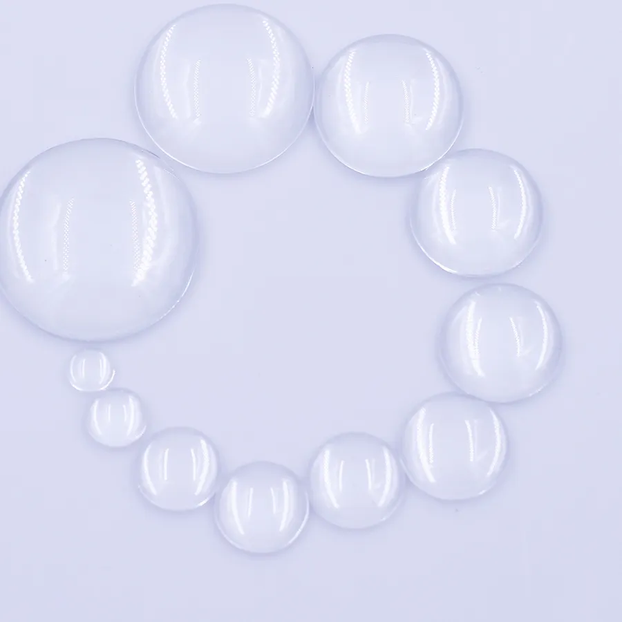 Authentic Round Multi-size 8-35mm Clear Glass Domes Flatback Cabochon Fit Blank Setting DIY Crafts Jewelry Accessories Supplies