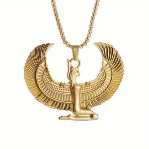 Authentic The Celestial Radiance of Isis: Golden Amulet of Divine Sovereignty
