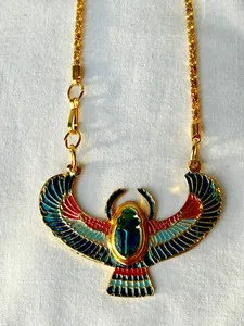 Authentic The Solar Scarab of Eternal Rebirth Gold-Plated Amulet