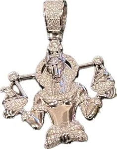 Authentic Anubis's Embrace: Gilded Sterling Wisdom Amulet
