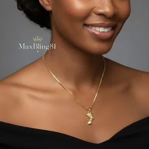 Authentic Nefertiti's Radiant Blessing: Mini Gold Plated Egyptian Pendant