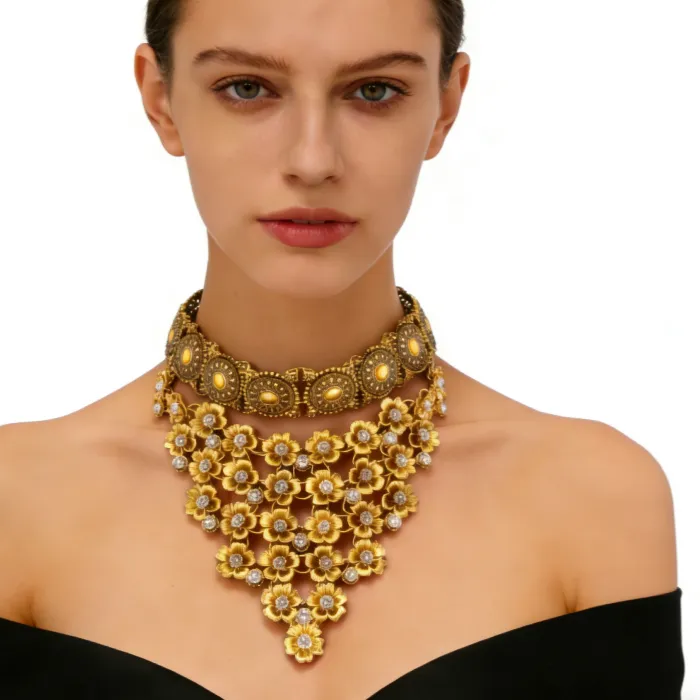 Authentic 2026New Suit Egyptian ethnic style necklace, ancient costume shooting necklace, ethnic minority necklace, accessories