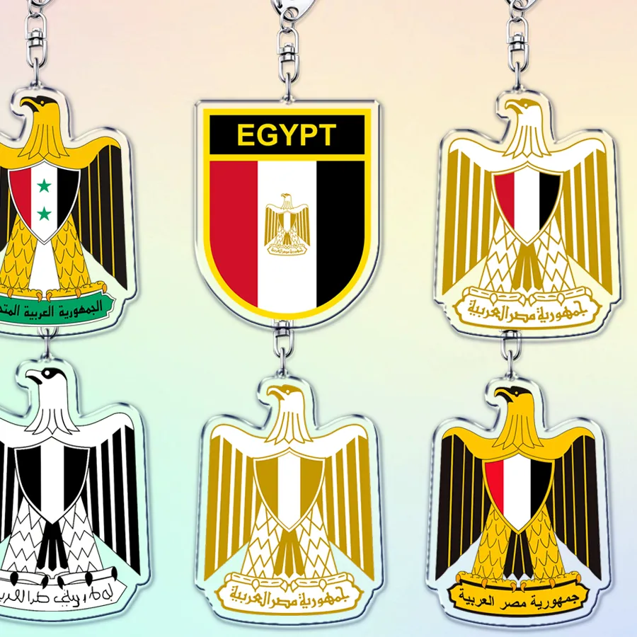 Authentic Ancient Egypt Eagle Egyptian Keychain for Accessories Biker Rider Girl Keyring Egito Escudo Jewelry Friends Fans Gifts