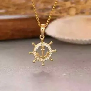 Authentic The Navigator's Compass: Radiant Moissanite Helm Amulet