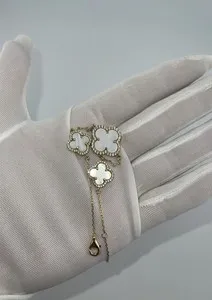 Authentic The Golden Trinity Clover: Mother of Pearl Path-Finder Bracelet