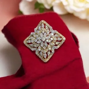Authentic Diamonds of Destiny: 3.01Ct Celestial Union Cocktail Ring
