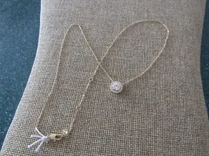 Authentic Nordstrom Halo cubic zirconia pave and center stone necklace gold plated