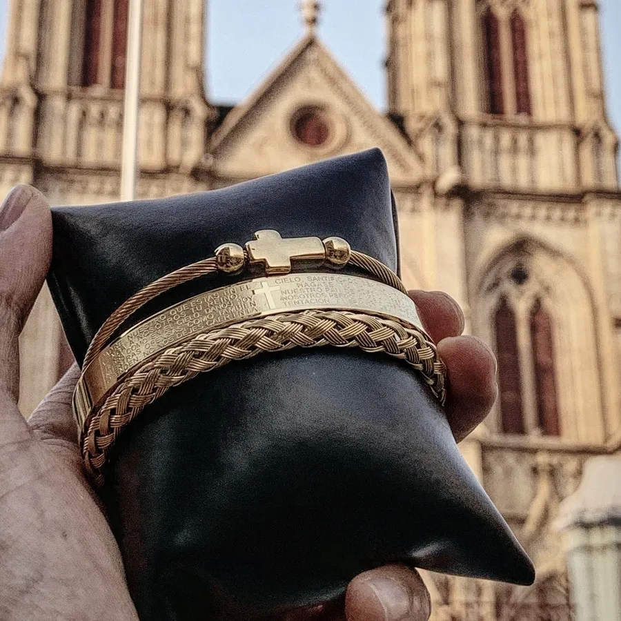 Authentic The Celestial Cross Open Cuff: A Sanctuary of Sacred Geometry