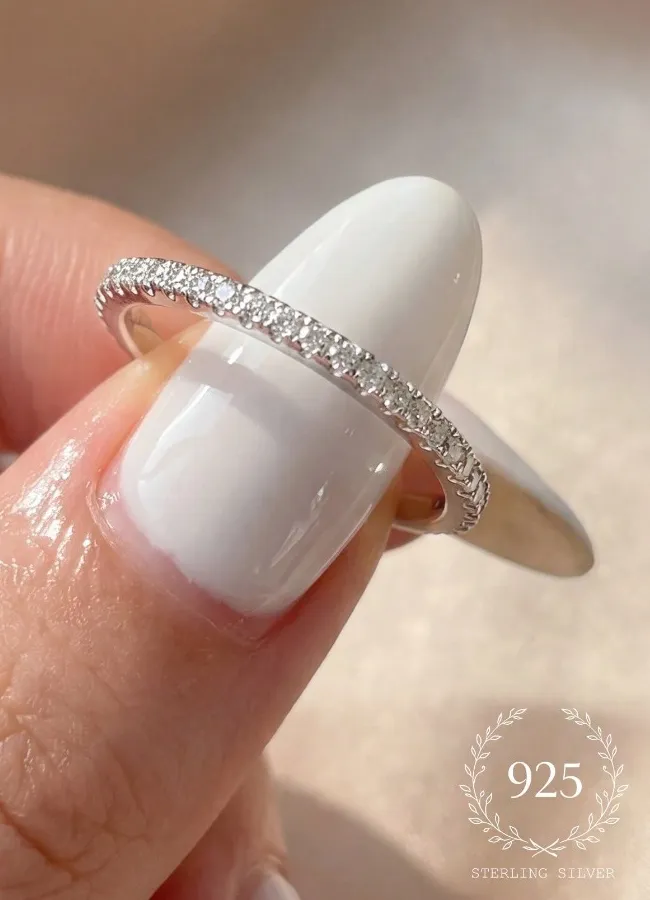 Authentic 925 Sterling Silver Minimalist Classic Round Zircon Rings For Women Engagement Wedding Luxury High Quality Fine Jewelry