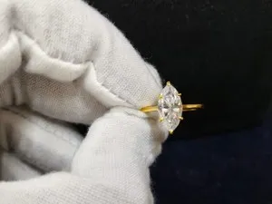 Authentic Guardian of the Heart: 18K Gold Plated Solitaire Ring