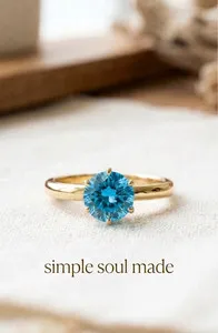 Authentic Custom Birthstone Solitaire Ring 14K Gold Plated 925 Sterling Silver 5-15US