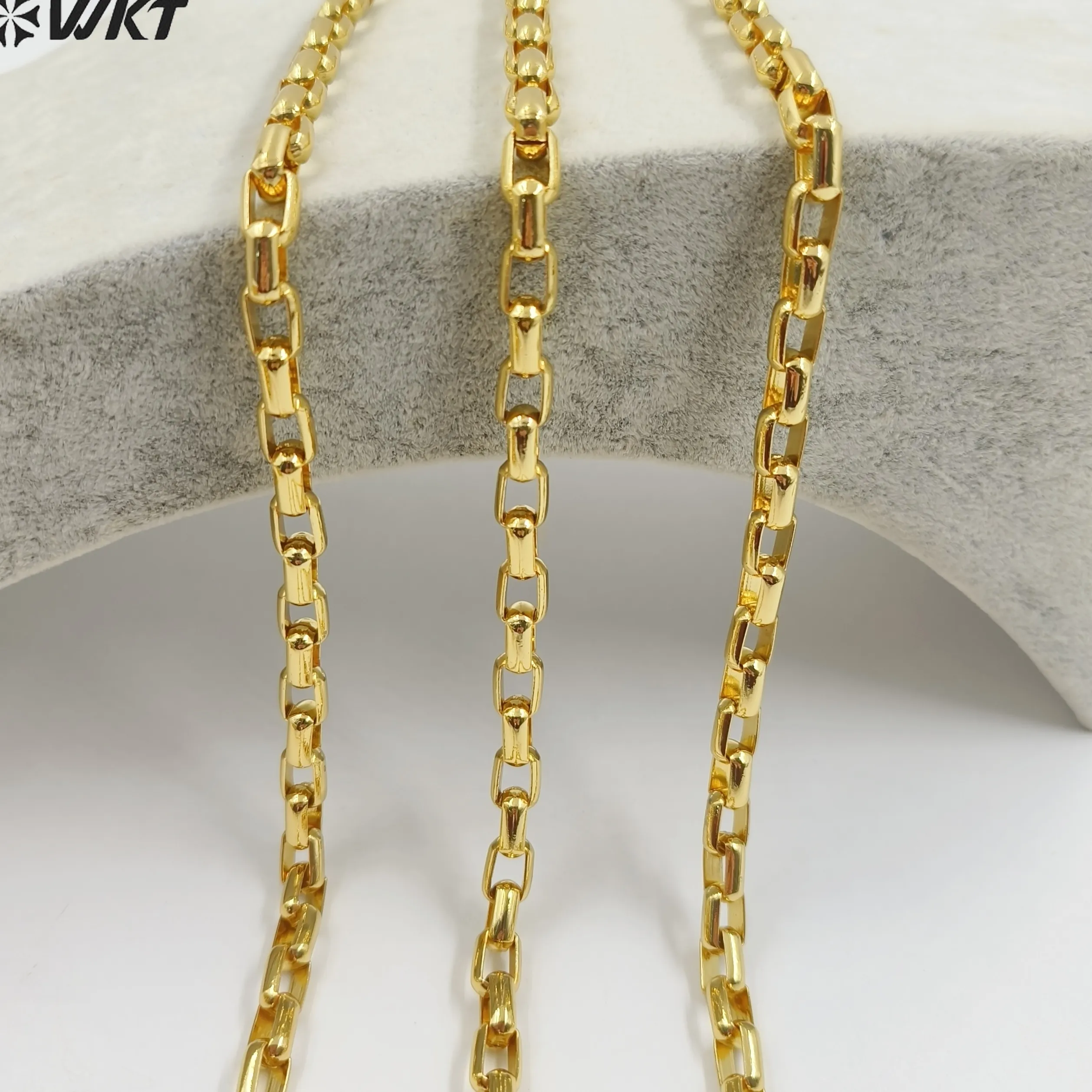 Authentic Sacred Golden Serpent 18K Auric Box Chain- 10 Meters Of Celestial Conduit For Divine Adornment